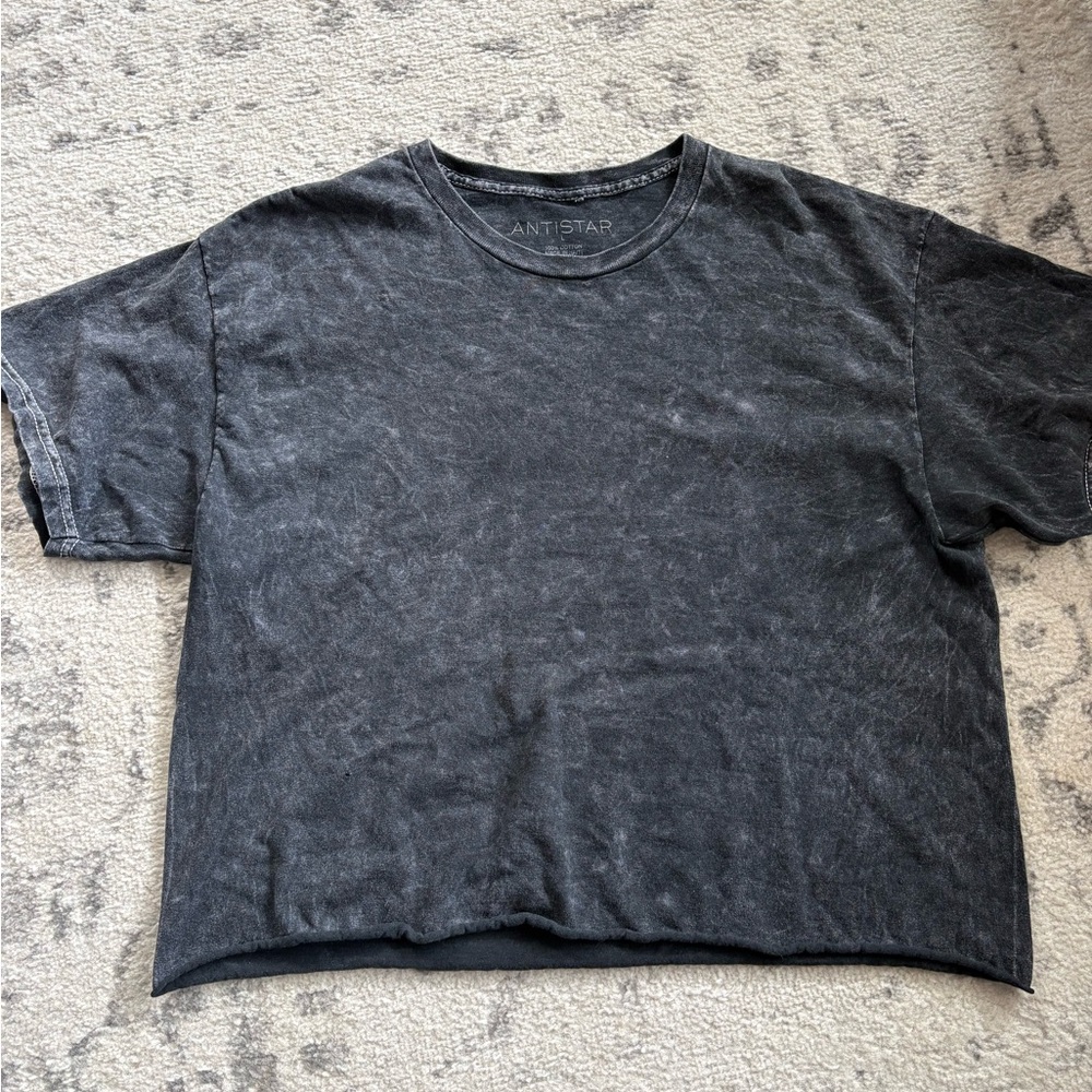 Black Washed cropped T-Shirt